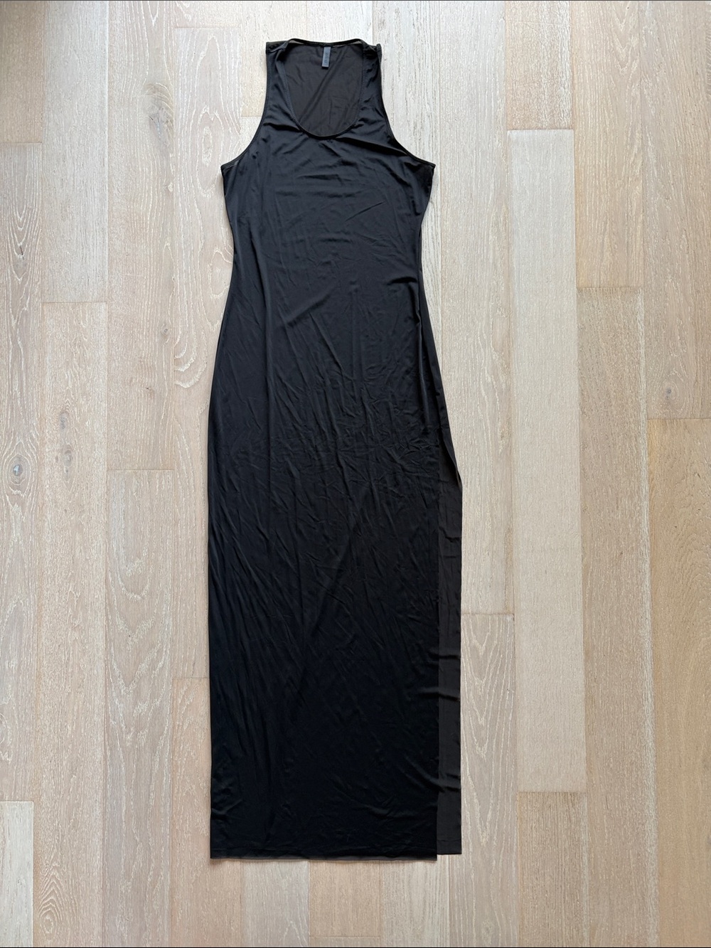 SKIMS Black Racerback Maxi Slip Dress